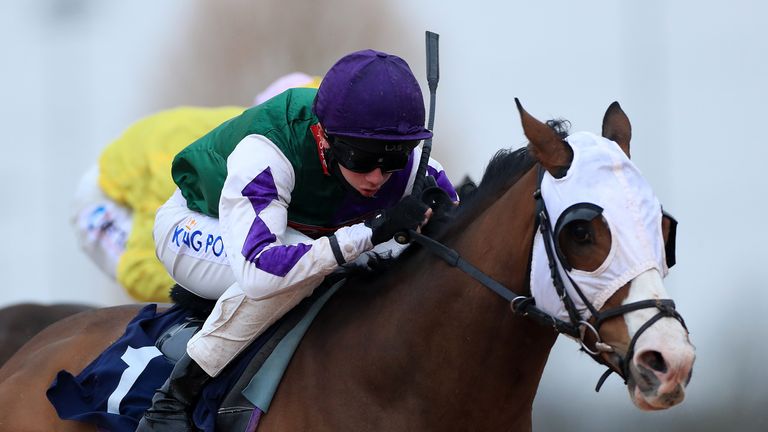 Mukha Magic ridden by Callum Hutchinson in action during the Heed Your Hunch At Betway Handicap at Southwell