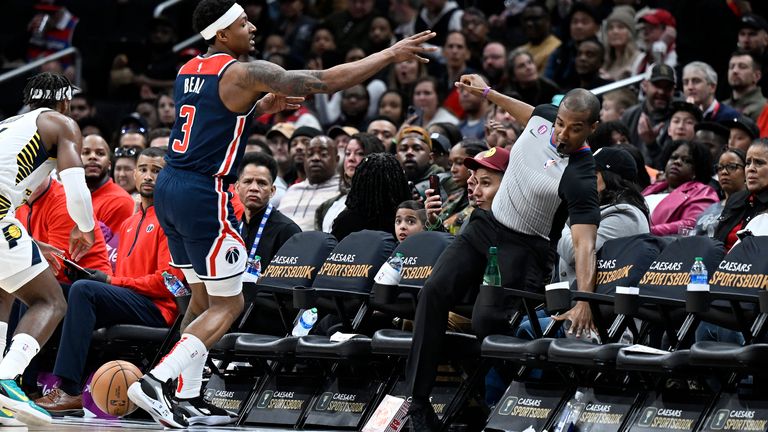 Washington Wizards’ Bradley Beal has been fined $25K for making contact with an official in the game against the Indiana Pacers.