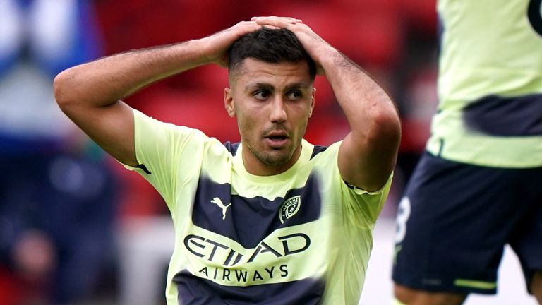 Rodri rues a missed chance against Nottingham Forest