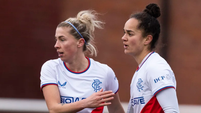Rangers beat Dundee United 4-0 to remain four points off top-spot in the SWPL (Credit: Rangers)