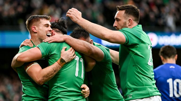 Ireland remain on course for a Six Nations Grand Slam after a thrilling victory over France in Dublin 