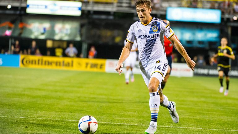 Robbie Rogers playing for LA Galaxy