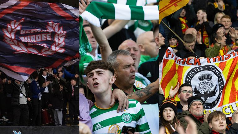 Dundee, Celtic and Partick Thistle fans