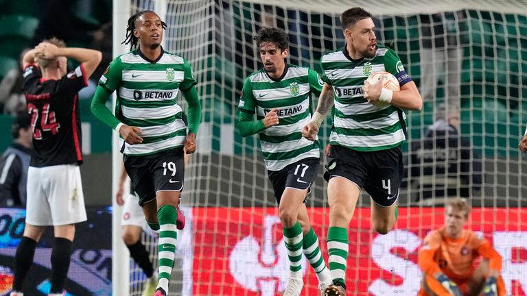 Sporting's Sebastian Coates earned his side a 1-1 draw with FC Midtjylland
