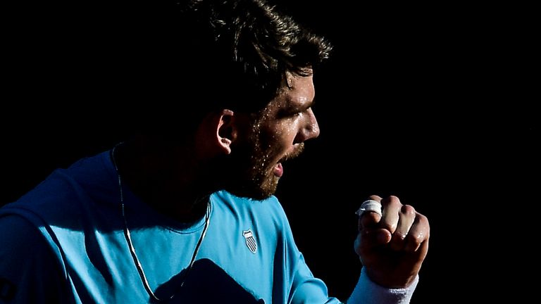 BUENOS AIRES, ARGENTINA - FEBRUARY 15: Cameron Norrie of Great Britain celebrates after winning a point in the round of sixteen singles match against Facundo Diaz Acosta of Argentina during day three of the ATP 250 Argentina Open 2023 at Buenos Aires Lawn Tennis Club on February 15, 2023 in Buenos Aires, Argentina. (Photo by Marcelo Endelli/Getty Images)
