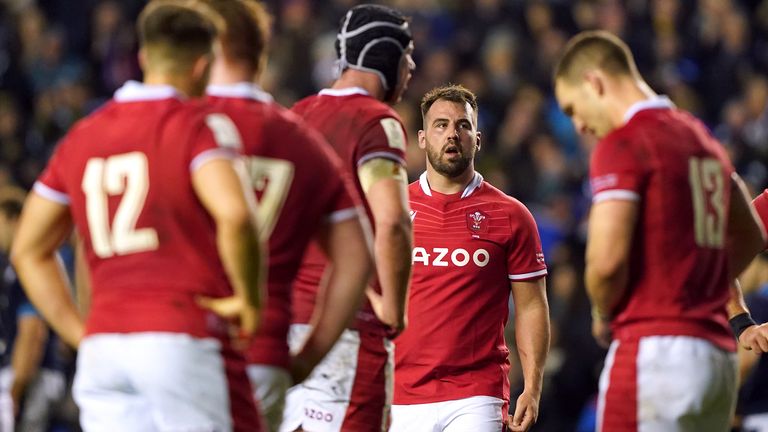 Wales' players were dejected after their 35-7 defeat to Scotland at Murrayfield