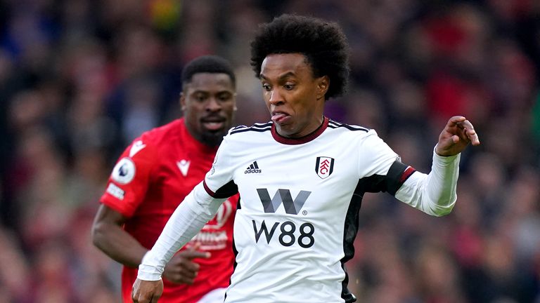 Willian has three goals since joining Fulham on a free transfer in the summer