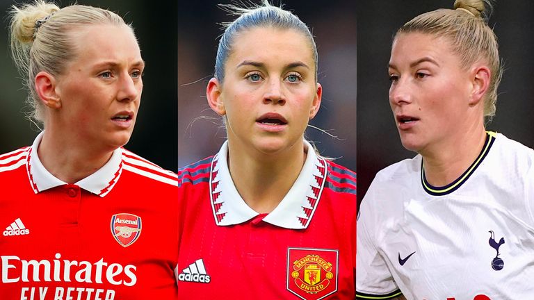 Stina Blackatenius, Alessia Russo, Bethany England - PA/Getty