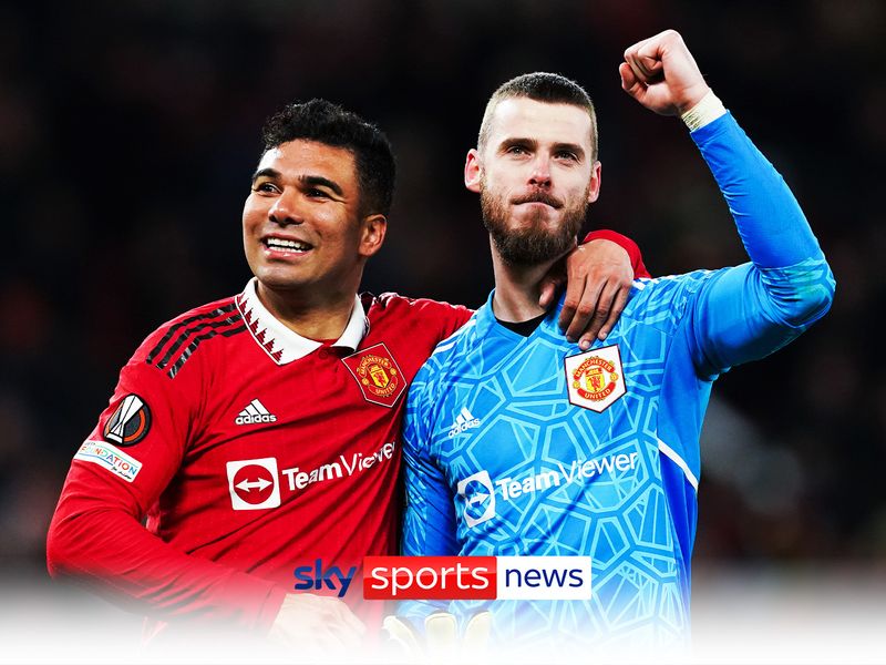 Man Utd 2-1 Barcelona (Agg:4-3): Antony off the bench to win Europa League  play-off on big night for Erik ten Hag | Football News | Sky Sports