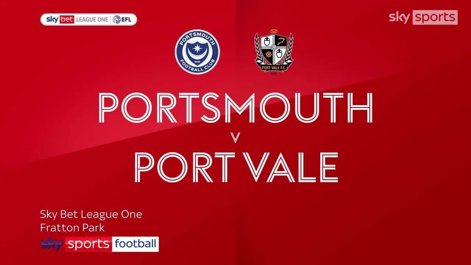 Portsmth 2 - 2 Port Vale - Match Report & Highlights