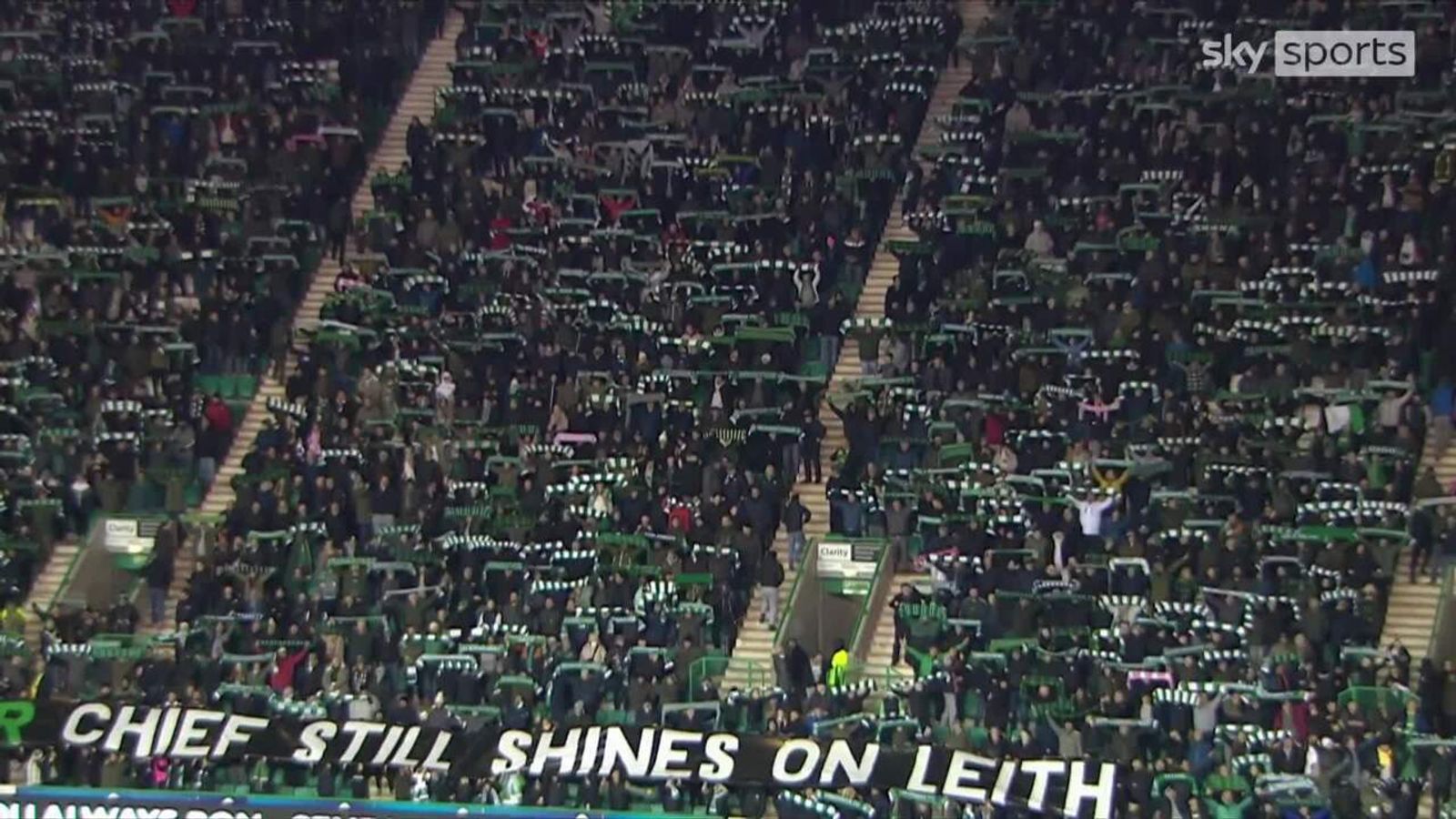 Hibernian fans' emotional rendition of 'Sunshine on Leith' for former ...