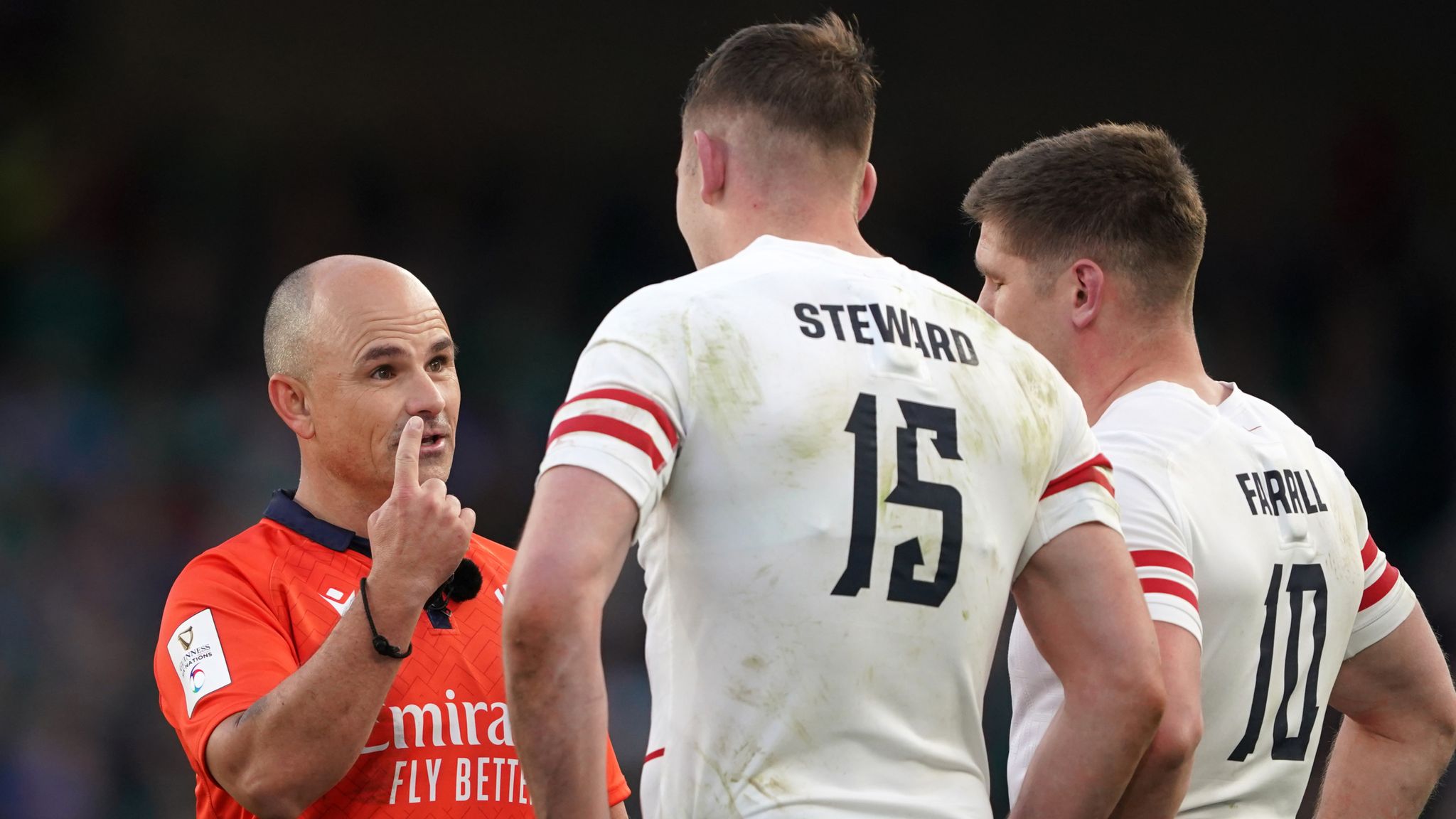 England full-back Freddie Stewards red card against Ireland in Six Nations rescinded Rugby Union News Sky Sports