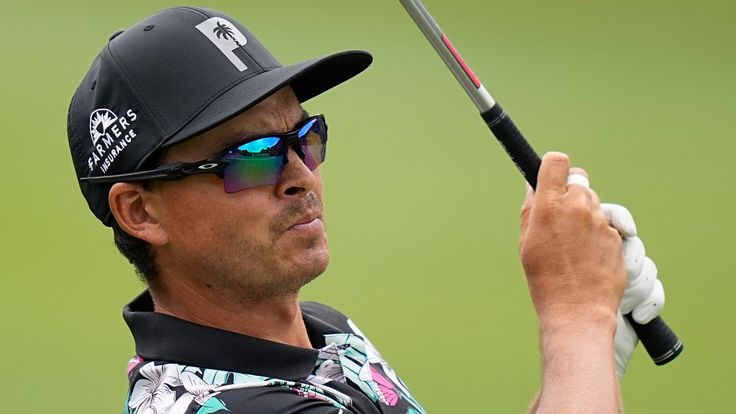 Rickie Fowler watches his hit on the third hole during the first round of the Dell Technologies Match Play Championship golf tournament in Austin, Texas, Wednesday, March 22, 2023. (AP Photo/Eric Gay)