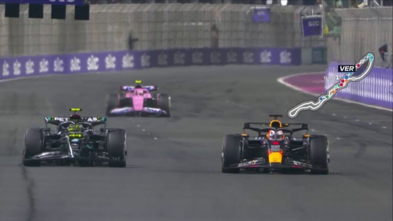 Max Verstappen breezes past Hamilton to take P8 at the Saudi Arabian Grand Prix