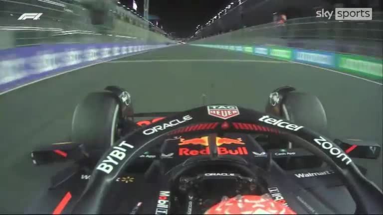 Red Bull driver Sergio Perez questions the messages to go slower than his team-mate Max Verstappen during the final laps at the Saudi Arabian Grand Prix