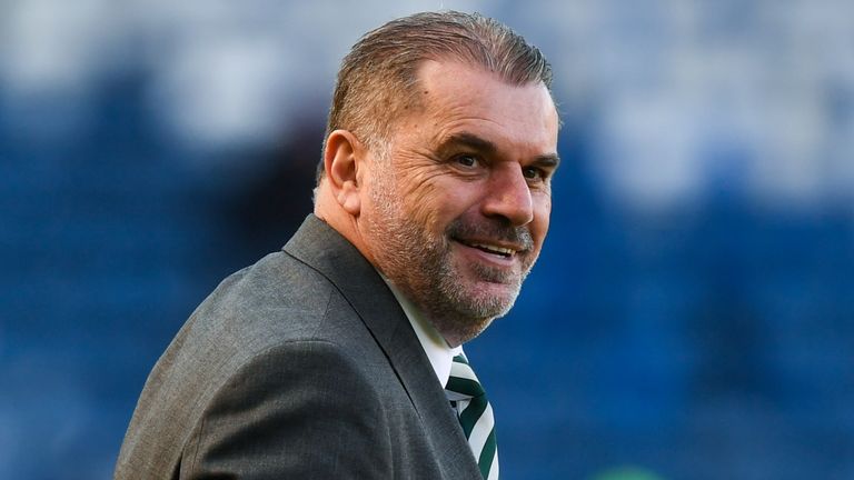 GLASGOW, SCOTLAND - FEBRUARY 26: Celtic manager Ange Postecoglou before the Viaplay Cup final between Rangers and Celtic at Hampden Park, on February 26, 2023, in Glasgow, Scotland. (Photo by Craig Foy / SNS Group)