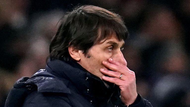 Tottenham Hotspur manager Antonio Conte during the UEFA Champions League round of sixteen, second leg match at the Tottenham Hotspur Stadium, London. Picture date: Wednesday March 8, 2023.