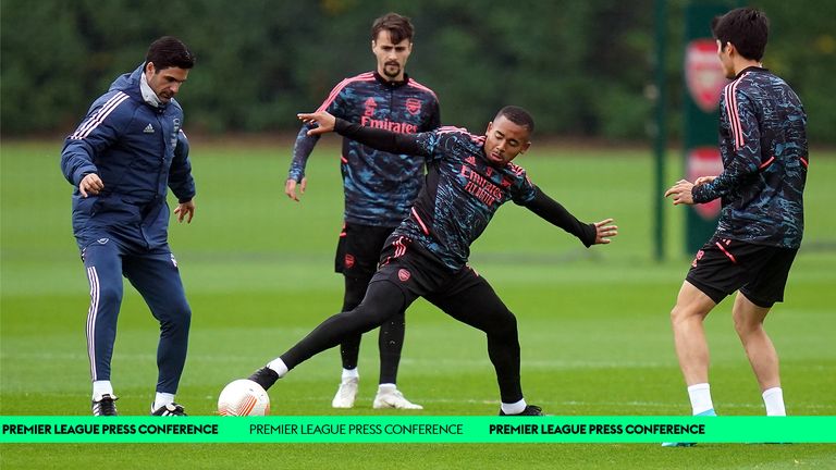 Arsenal boss Mikel Arteta on Gabriel Jesus fitness
