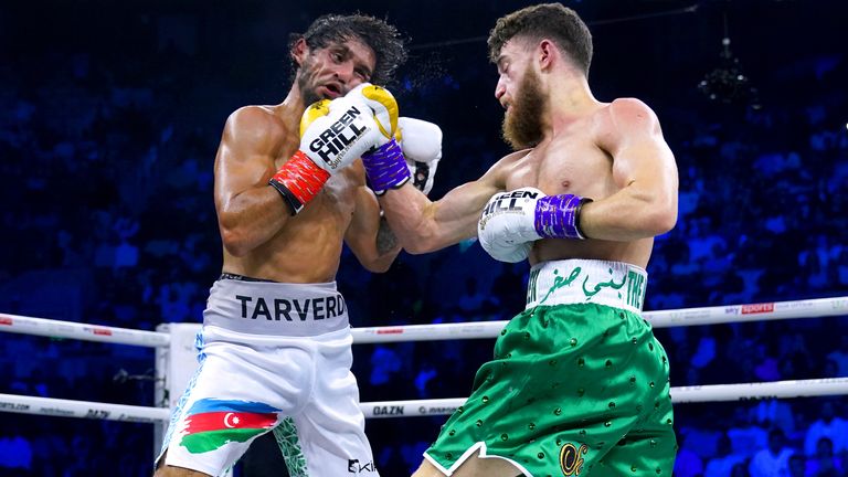 Bader Samreen (right) in action against Fuad Tarverdi