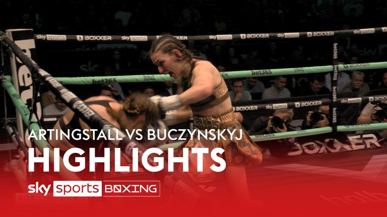 Highlights of Karriss Artingstall against Linzi Buczynskyj on the undercard of Lawrence Okolie's world title fight against David Light.