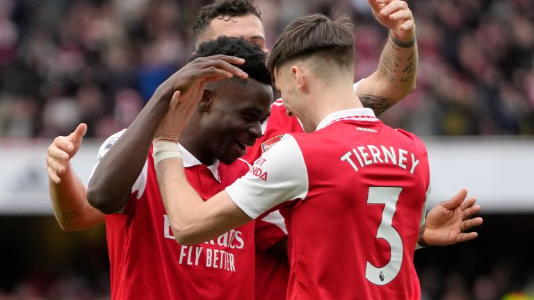 Bukayo Saka provided his 25th Premier League assist, aged 21 years and 195 days; only Cesc Fàbregas (20y 134d), Wayne Rooney (21y 63d) and Trent Alexander-Arnold (21y 140d) reached 25 assists at a younger age in the competition