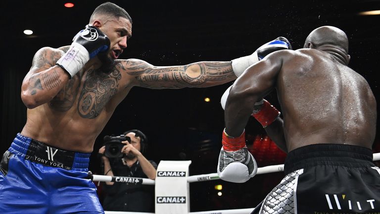 BOXXER PARIS FIGHT NIGHT.11/03/23 ZENITH PARIS,  LA VILLETTE, FRANCE.PIC CHRIS DEAN/BOXXER.(PICS FREE FOR EDITORIAL USE ONLY).INTERNATIONAL HEAVYWEIGHT CONTEST.TONY YOKA V CARLOS TAKAM