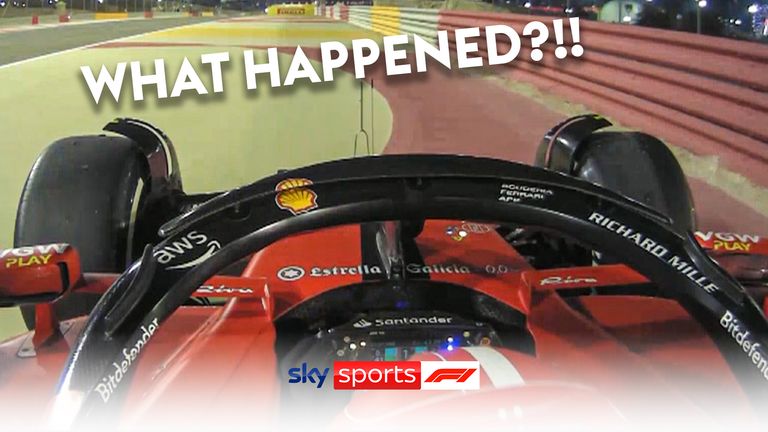 Slump onboard with Charles Leclerc as his Ferrari lost energy all the device during the season-opening Bahrain Substantial Prix