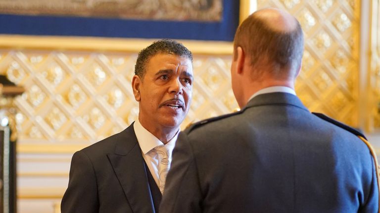 Kamara received his MBE at Windsor Castle