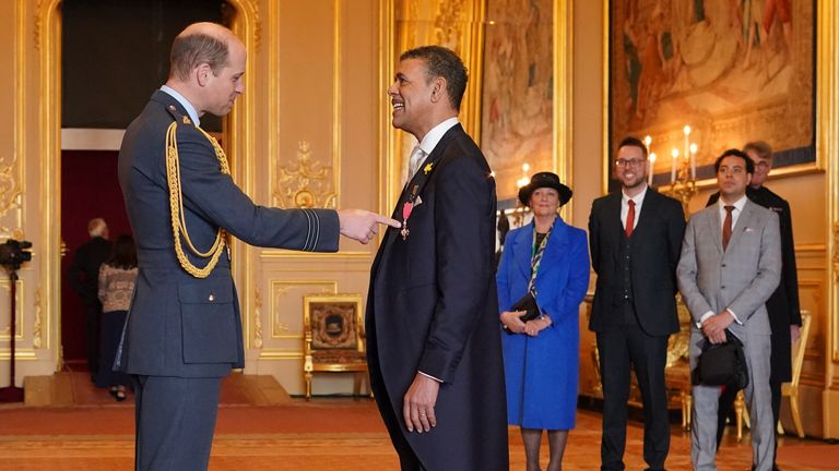 Kamara received his MBE at Windsor Castle