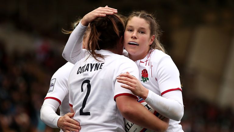 The victory over Scotland saw Cokayne score twice, as the Red Roses wore names on their jerseys for the first time 