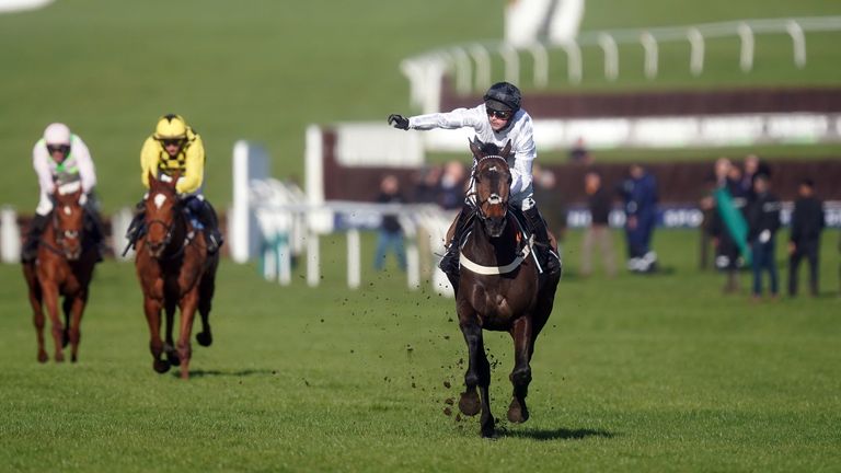 Constitution Hill stretches nine lengths clear of State Man up the Cheltenham hill