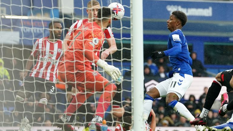 Everton's Demarai Gray scores, only for VAR to disallow the goal