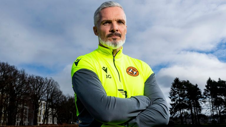 ST ANDREWS, SCOTLAND - MARCH 02: New manager Jim Goodwin during a Dundee United press conference at the University of St Andrews, on March 02, 2023, in Dundee, Scotland.  (Photo by Mark Scates / SNS Group)