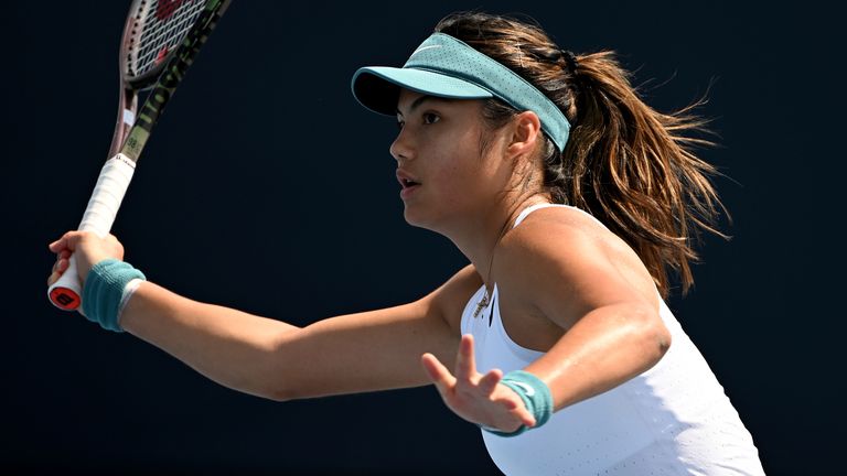Emma Raducanu at Miami Open (Associated Press)