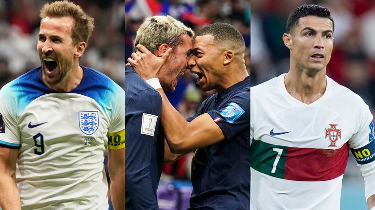 Harry Kane, Antoine Griezmann, Kylian Mbappe, Cristiano Ronaldo