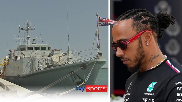 Lewis Hamilton will receive extra support from the Royal Navy in Bahrain.