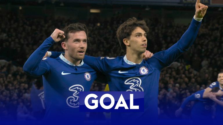 Felix scores for Chelsea against Everton