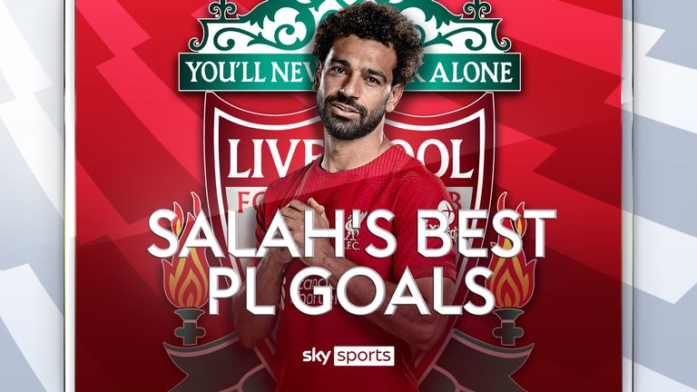 Mo Salah rompe el récord de goles de PL de Robbie Fowler.  Pulgar identificador de los mejores goles de Salah