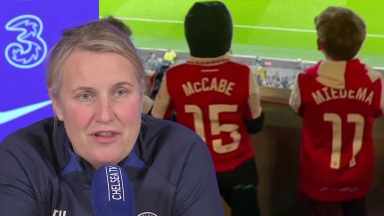 Chelsea Women manager, Emma Hayes was pleased to see Kim Kardashian&#39;s son, Saint, wearing a Katie McCabe shirt and says it&#39;s encouraging to see more people getting involved with the women&#39;s game.