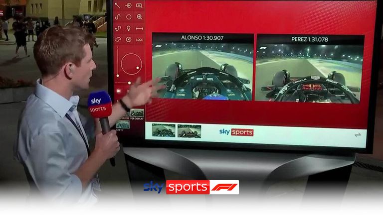 Sky Sports&#39; Anthony Davidson compares how evenly matched Sergio Perez&#39;s and Fernando Alonso&#39;s quickest laps were in practice at the Bahrain Grand Prix.