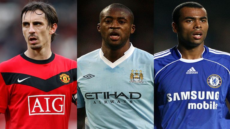 Gary Neville, Yaya Toure and Ashley Cole have all been nominated for the Premier League hall of fame