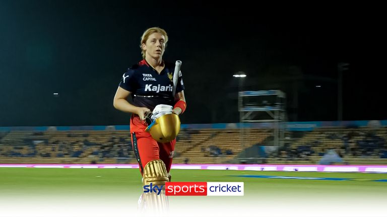 Heather Knight goes for a golden Duck in the WPL