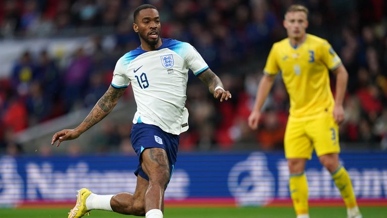 Ivan Toney during his England debut after coming on as a late second-half substitute