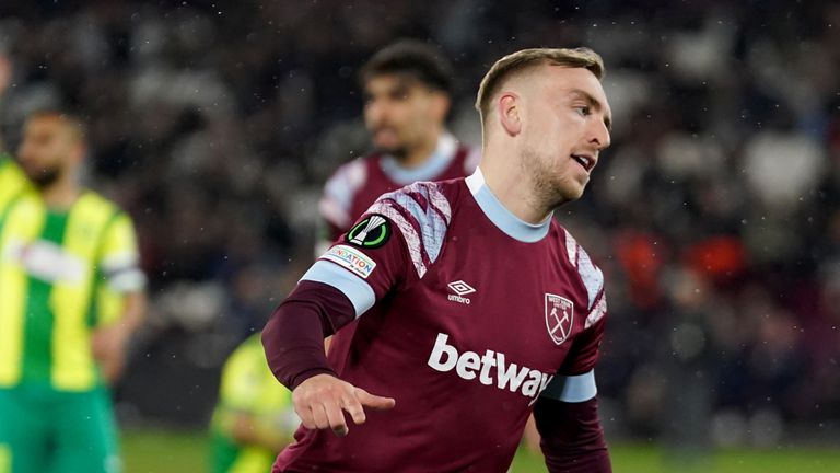 Jarrod Bowen scored twice for West Ham against AEK Larnaca