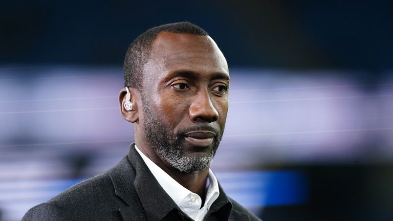 Pundit Jimmy Floyd Hasselbaink ahead of the Carabao Cup third round match at the Etihad Stadium, Manchester. Picture date: Wednesday November 9, 2022.