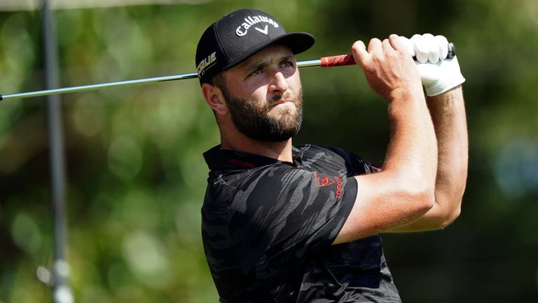 Jon Rahm's title hopes at the WGC-Dell Technologies Match Play remain alive after a convincing Round 2 win 