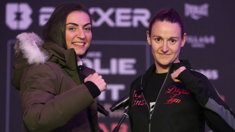 BEN SHALOM...S BOXXER FIGHTNIGHT.23/03/23 LOVE FACTORY.PIC LAWRENCE LUSTIG/BOXXER.(PICS FREE FOR EDITORIAL USE ONLY).PRESS CONFERENCE.FEATHERWEIGHT CONTEST.KARRISS ARTINGSTALL V LINZI BUCZYNSKI