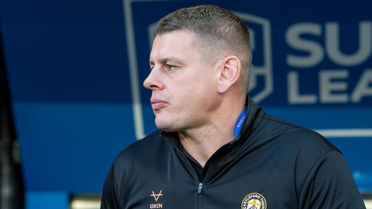 Picture by Allan McKenzie/SWpix.com - 09/07/2022 - Rugby League - Betfred Super League Magic Weekend - Leeds Rhinos v Castleford Tigers - St. James' Park, Newcastle, England - Castleford coach Lee Radford.