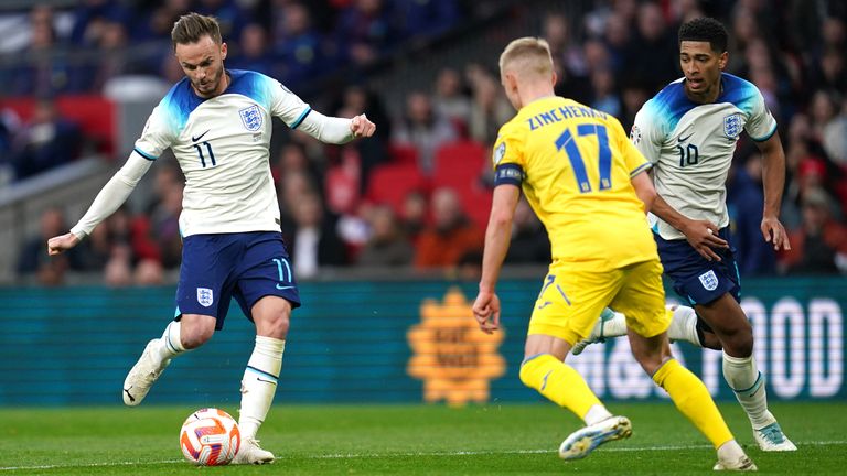 James Maddison impresionado por Inglaterra contra Ucrania