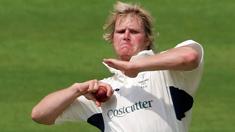 Matthew Hoggard in action for Yorkshire in 2005